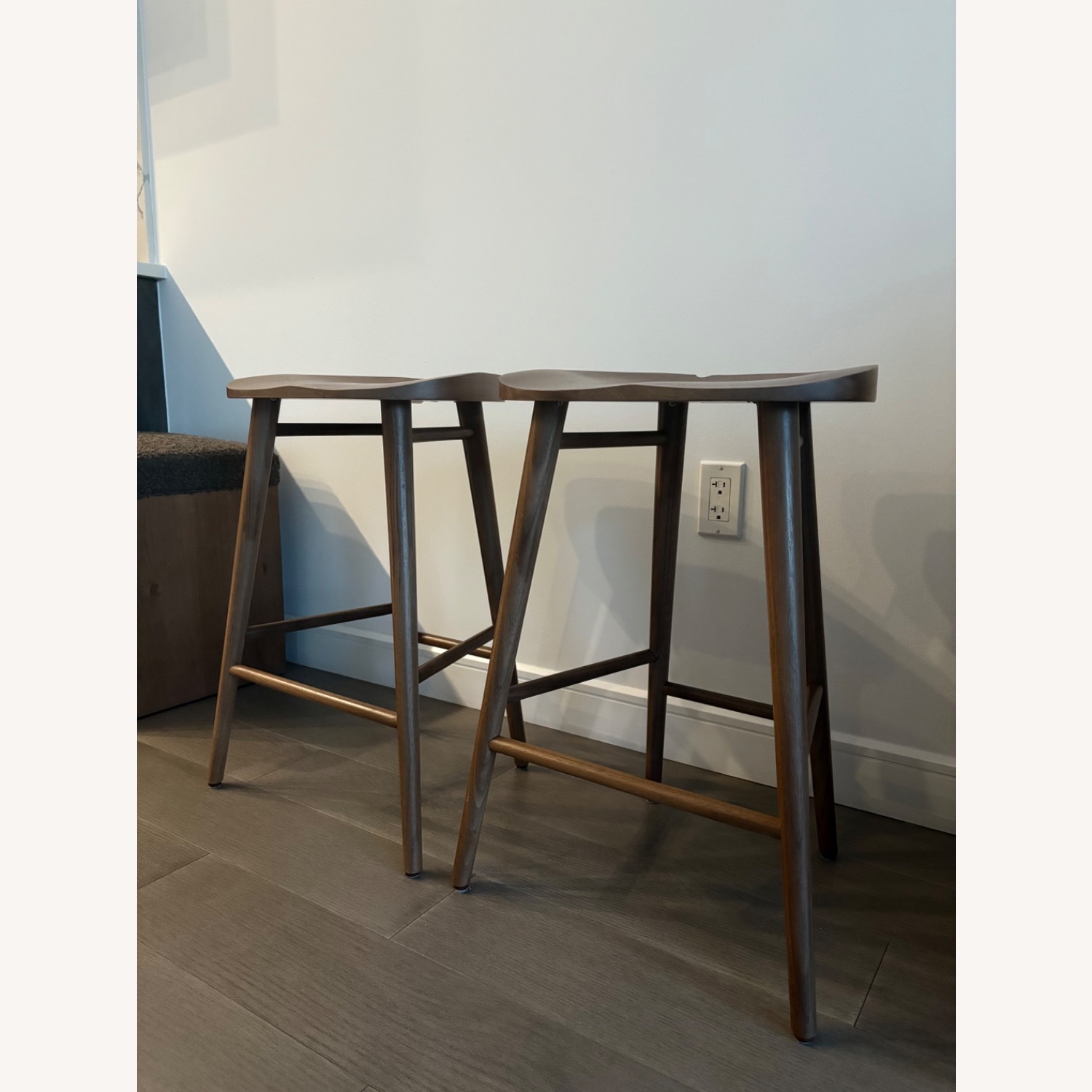 Room & Board Bay Dark Brown Wood Stools - image-4