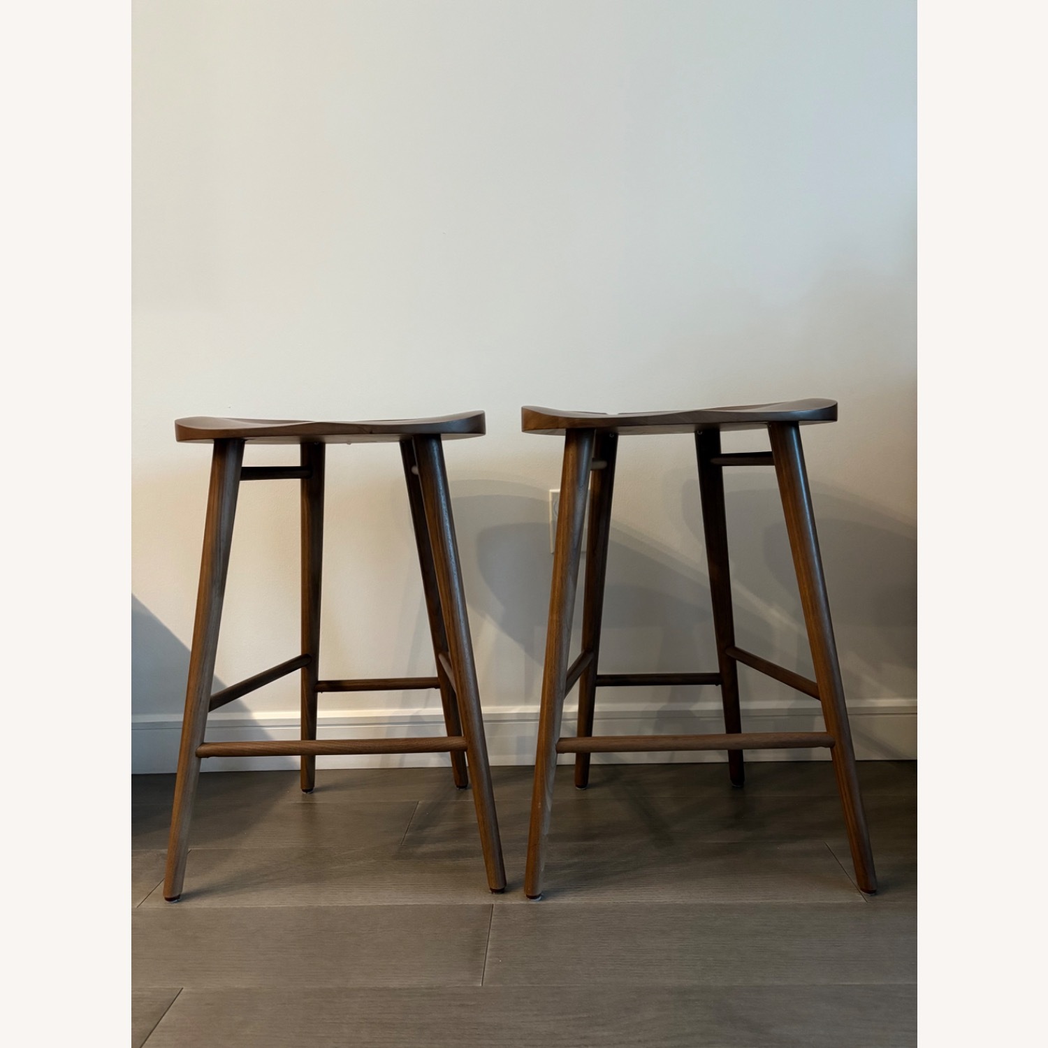 Room & Board Bay Dark Brown Wood Stools - image-11
