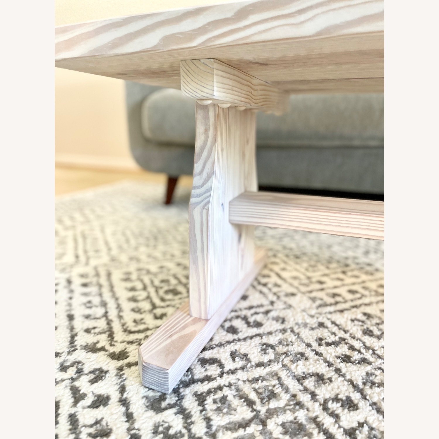 Restored White Wood Coffee Table - image-2