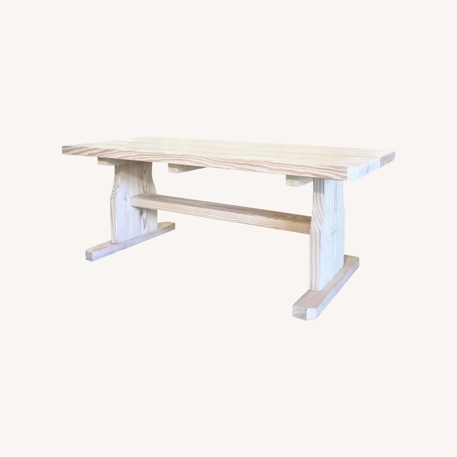 Restored White Wood Coffee Table - image-0