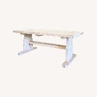 Restored White Wood Coffee Table