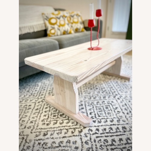 Used Restored White Wood Coffee Table for sale on AptDeco