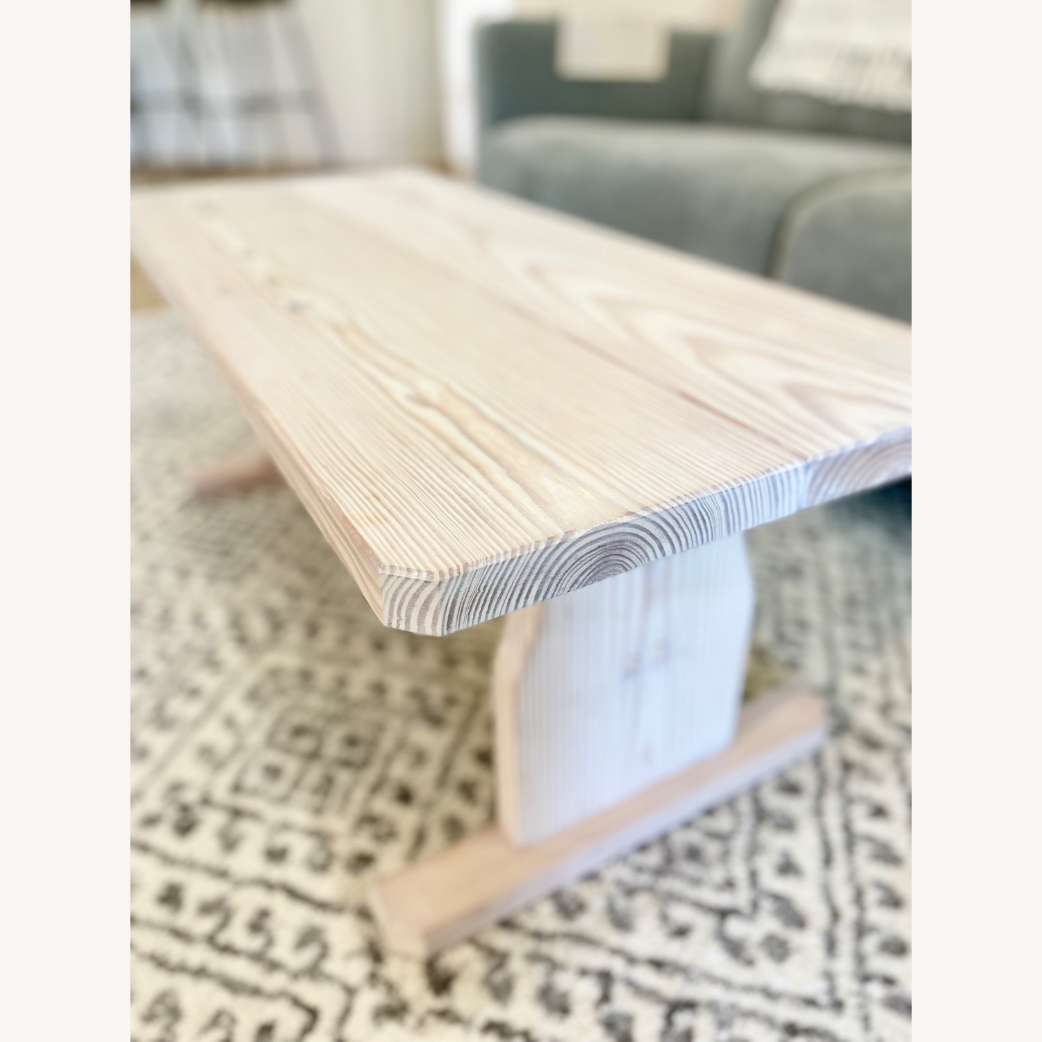 Restored White Wood Coffee Table - image-3