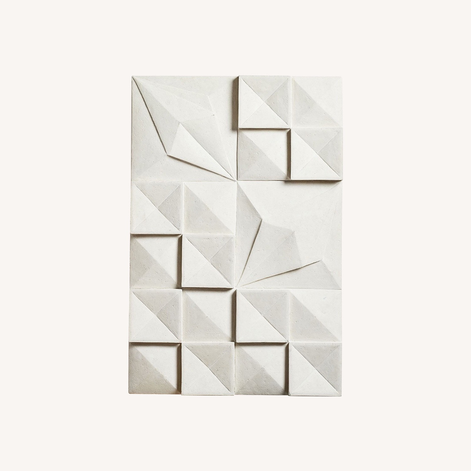 West Elm Lava Ash Tile Dimensional Wall Art - image-0