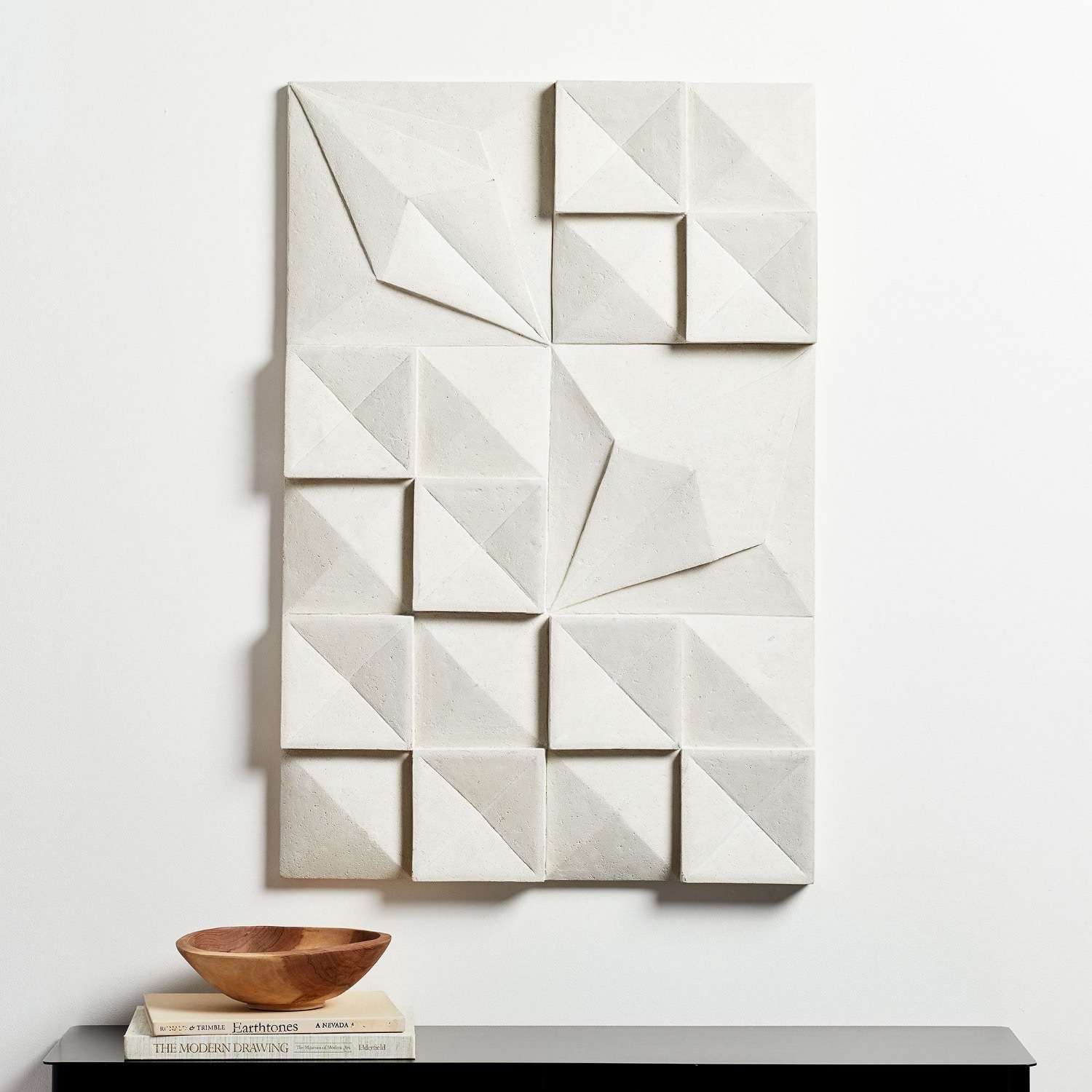 West Elm Lava Ash Tile Dimensional Wall Art - image-1