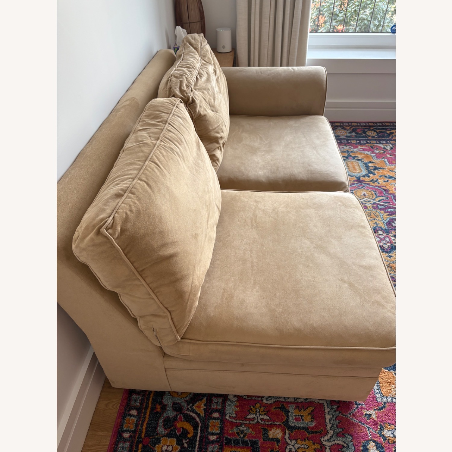 PB Comfort Left Armed Loveseat in Stone Suede - image-3