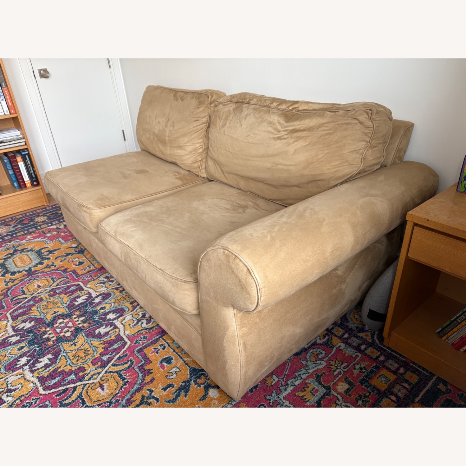 PB Comfort Left Armed Loveseat in Stone Suede - image-1