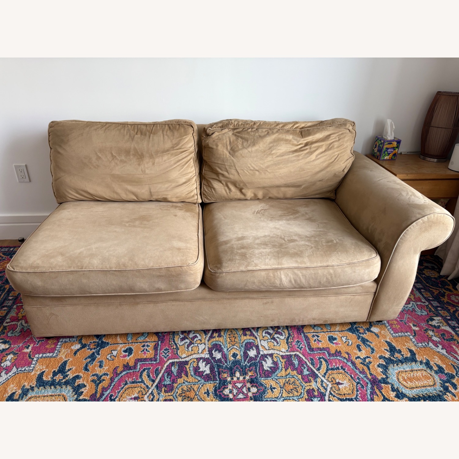 PB Comfort Left Armed Loveseat in Stone Suede - image-2