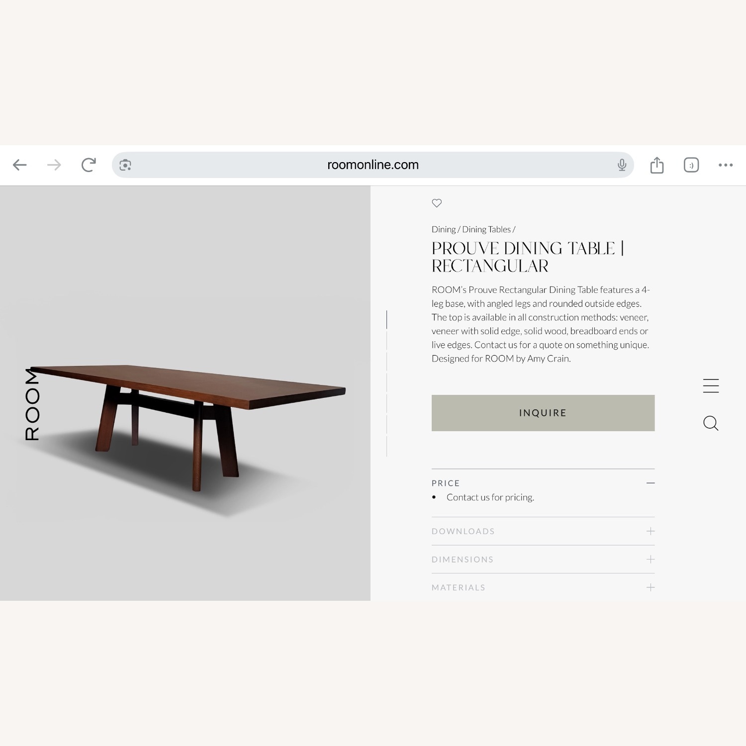 Custom Prouve Expandable Dining Table by ROOM - image-13