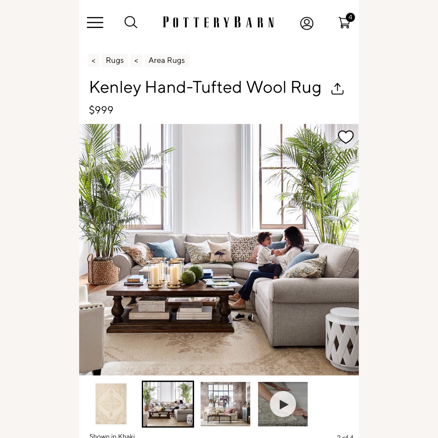 Pottery Barn Kenley Hand-Tufted Wool Rug 8' x 10' - image-7