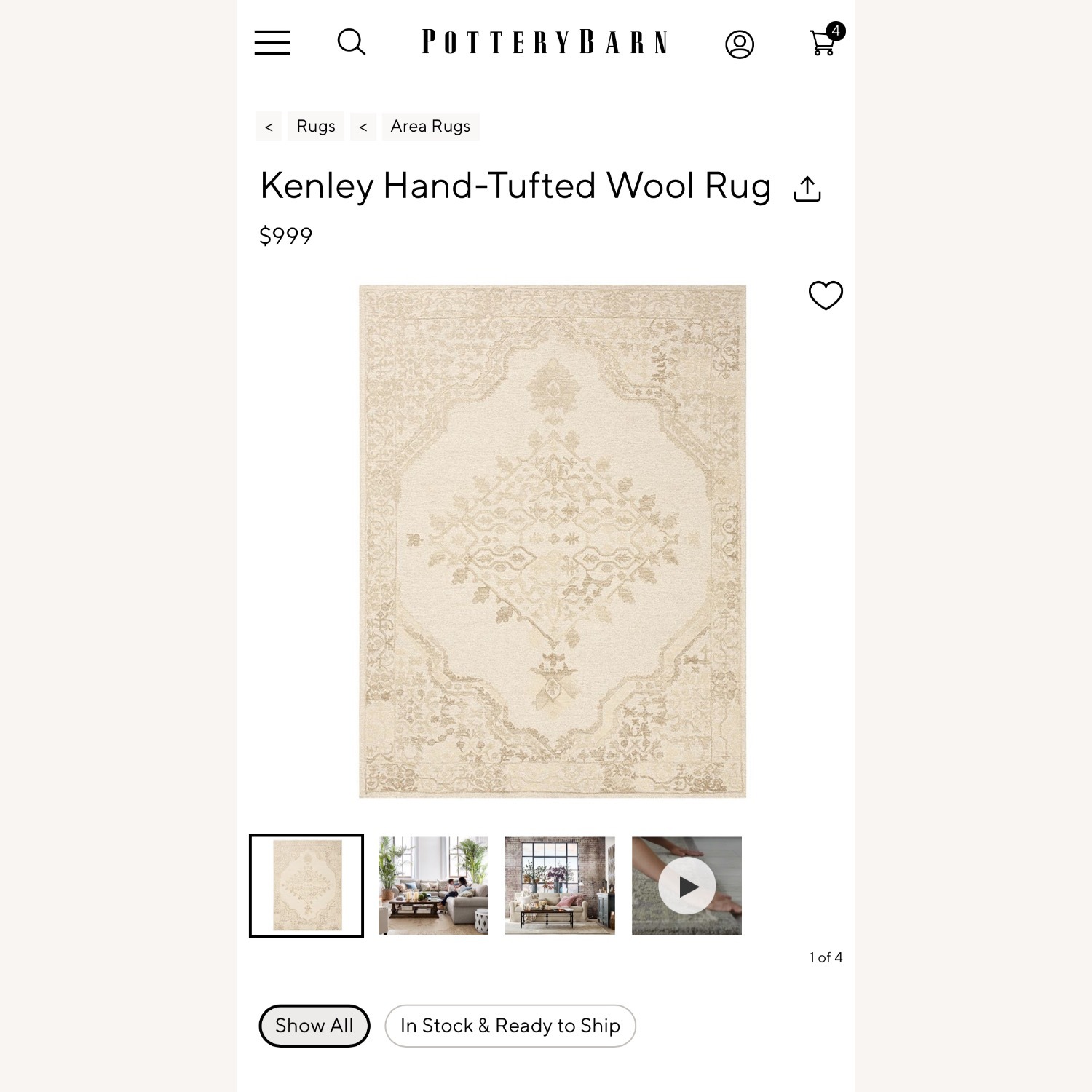 Pottery Barn Kenley Hand-Tufted Wool Rug 8' x 10' - image-6
