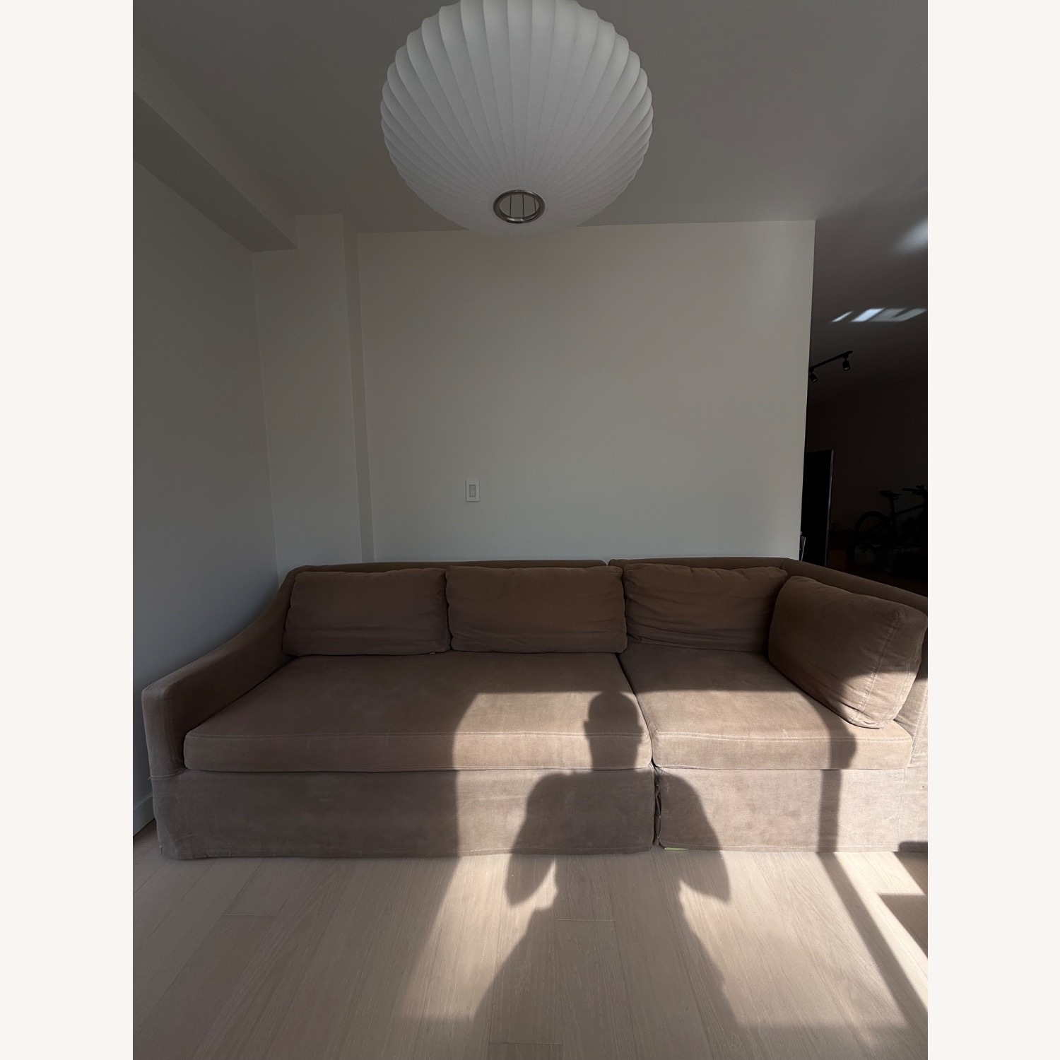 Restoration Hardware Light Brown 3+ Seater Sofa - image-3