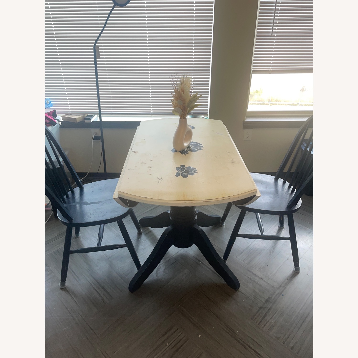 White Wood Dining Set - image-1