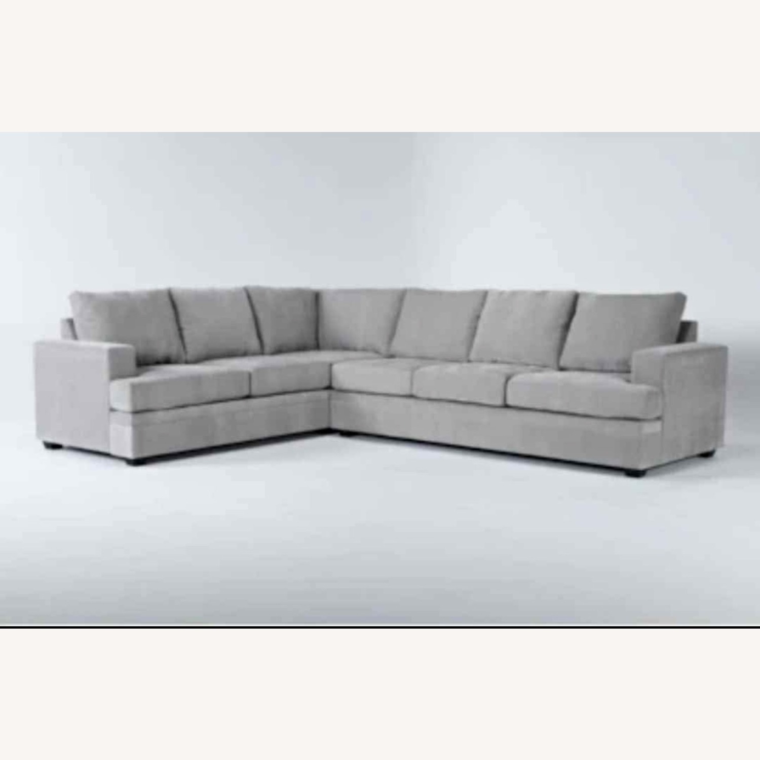 Living Spaces Bonaterra Sand Beige Fabric 127" 2 Piece L-Shaped Sectional - image-1