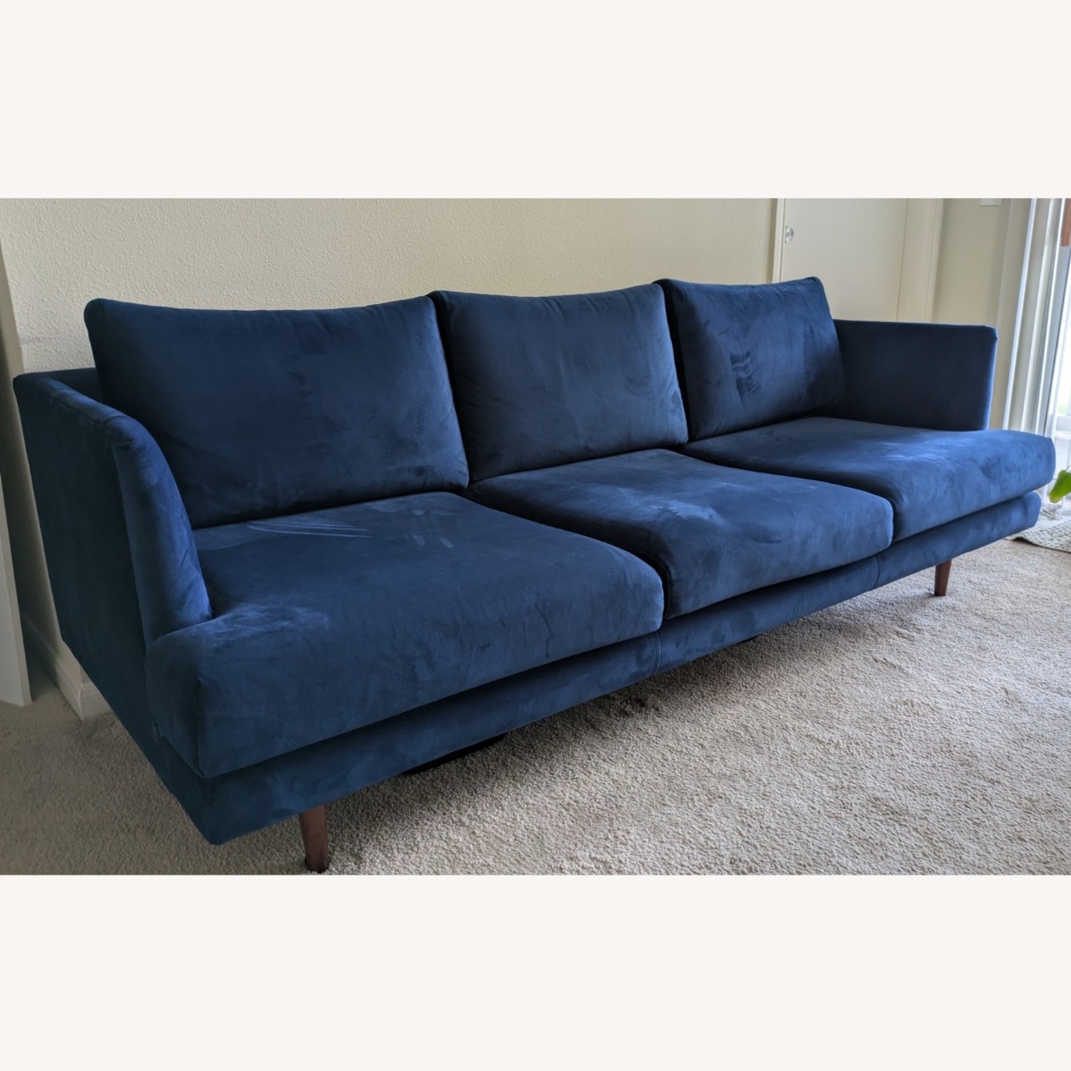 All Modern Miller 84" Dark Blue Sofa - image-1