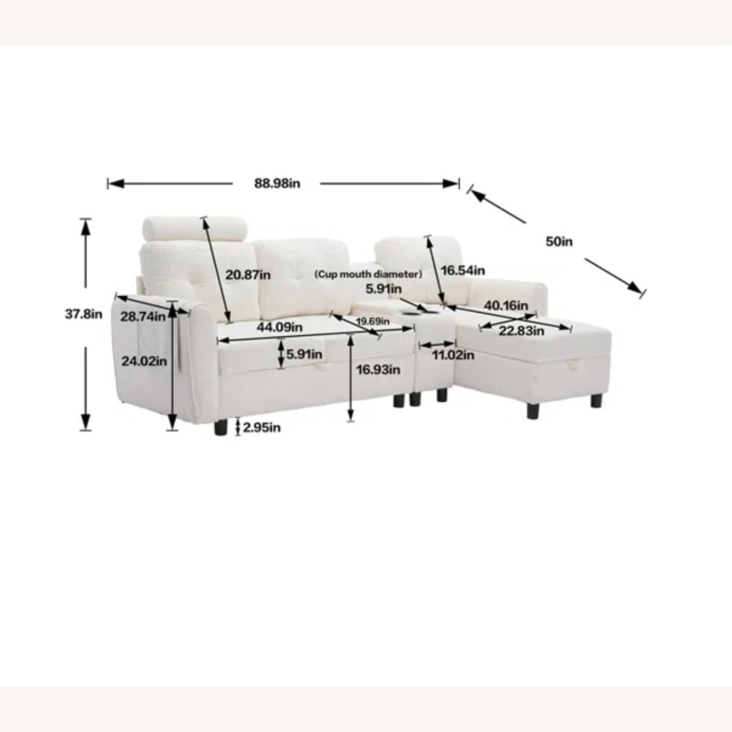 Hokku Designs White Armchair - image-7