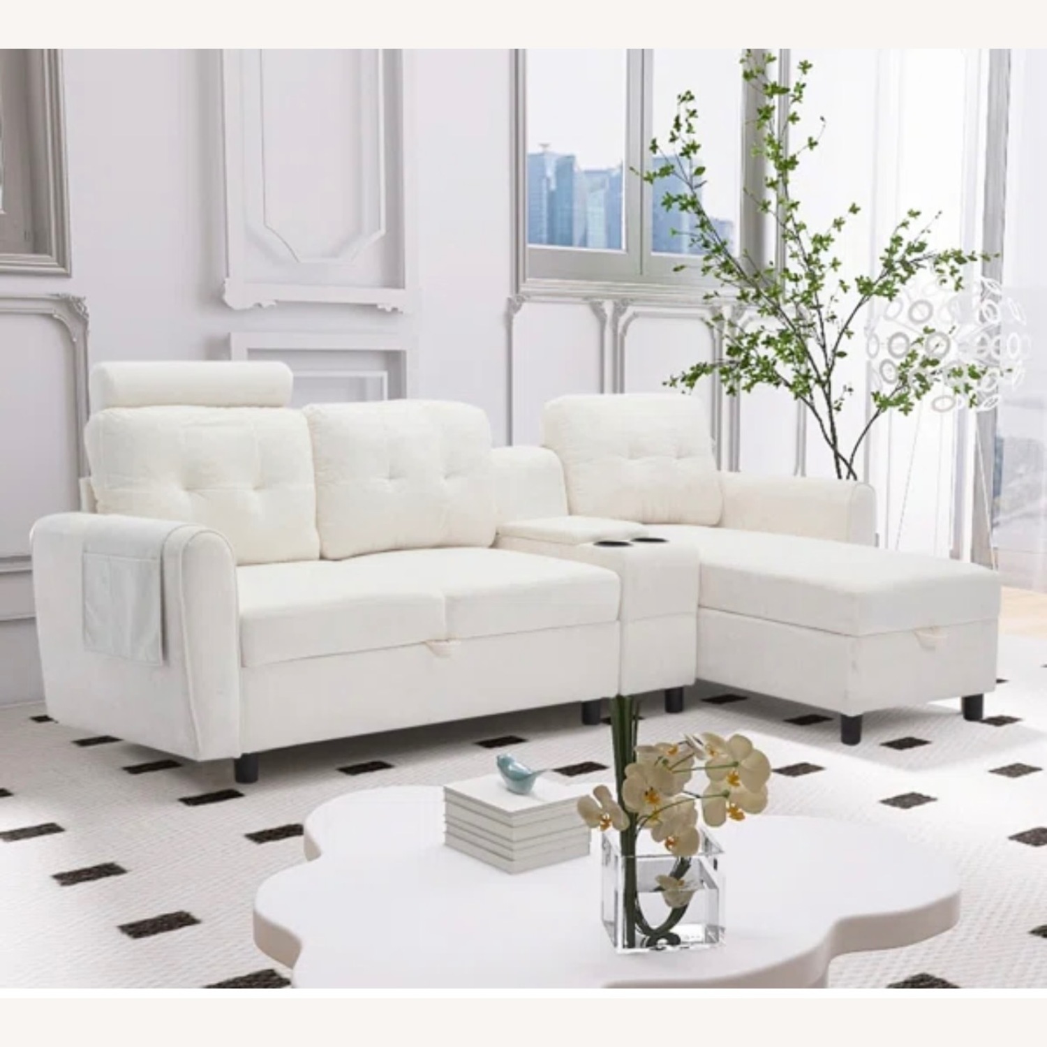 Hokku Designs White Armchair - image-4