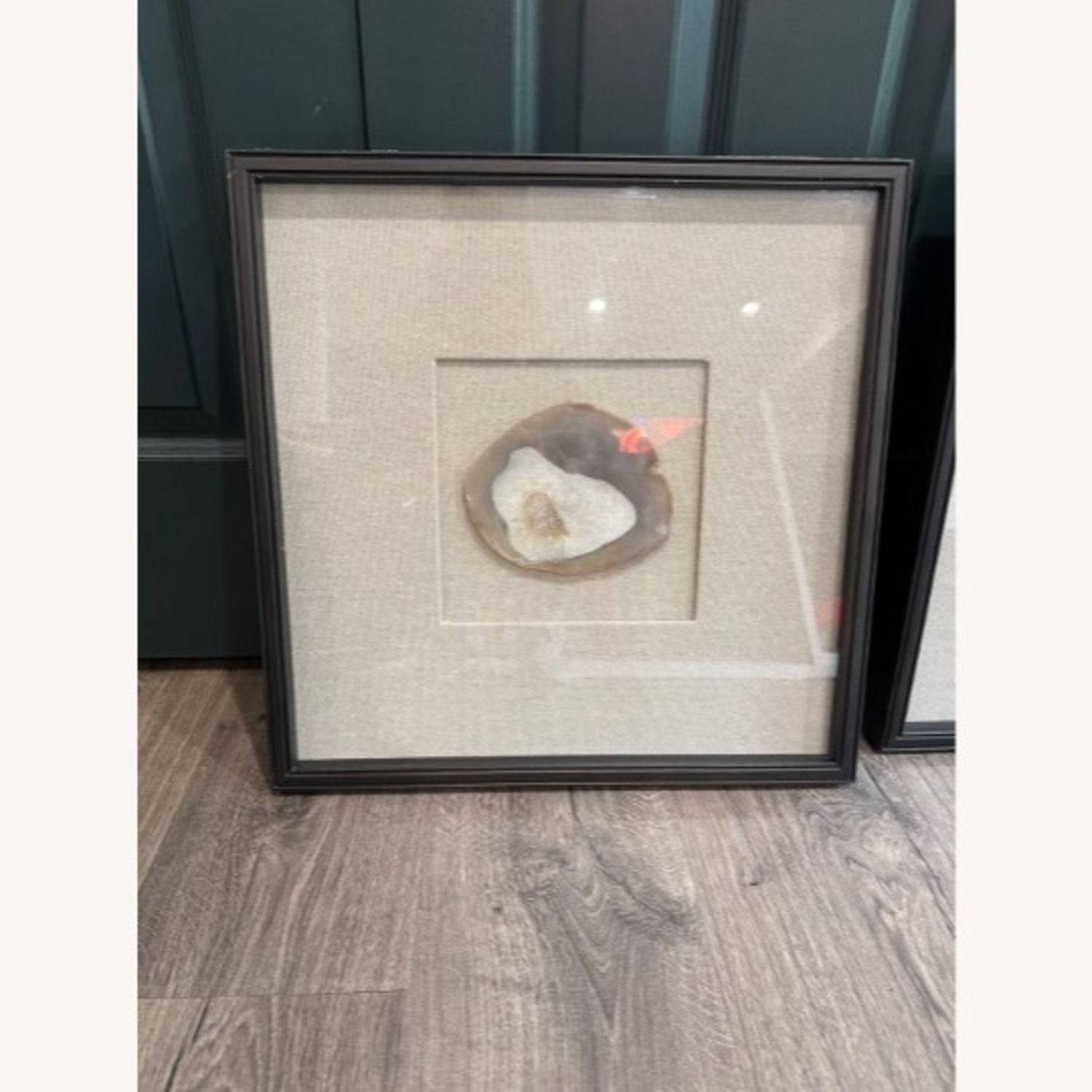 RH Framed Natural Agate on Linen - image-2
