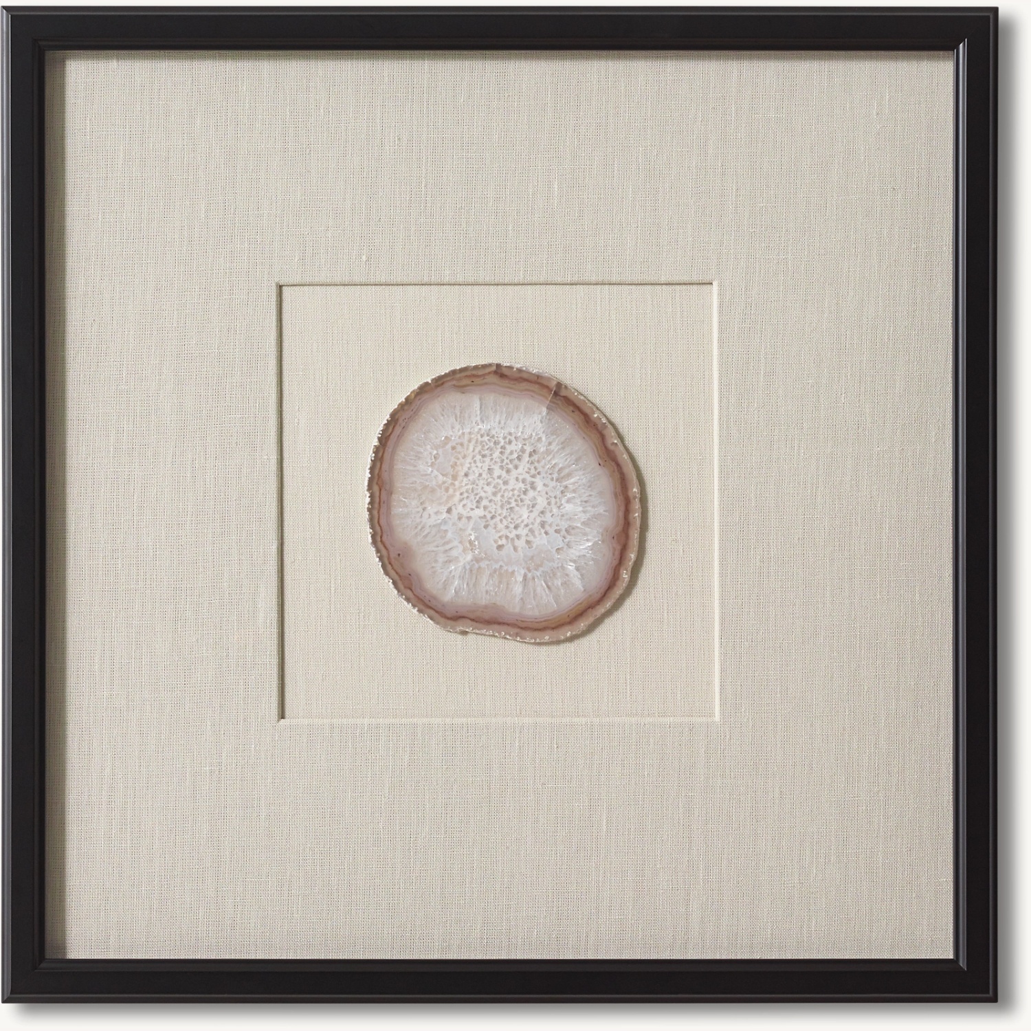 RH Framed Natural Agate on Linen - image-0