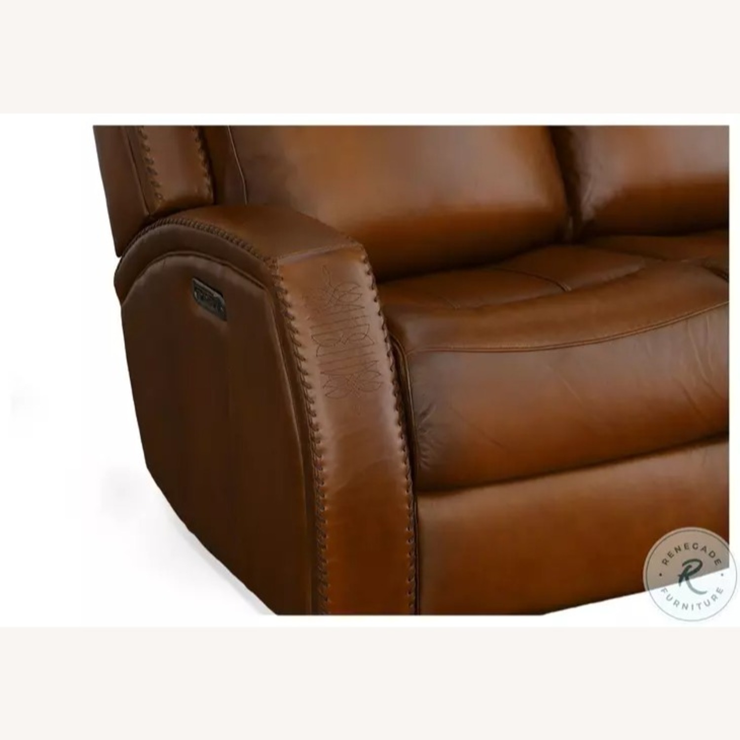 Mustang Brown Leather Power Reclining Sofa - image-21