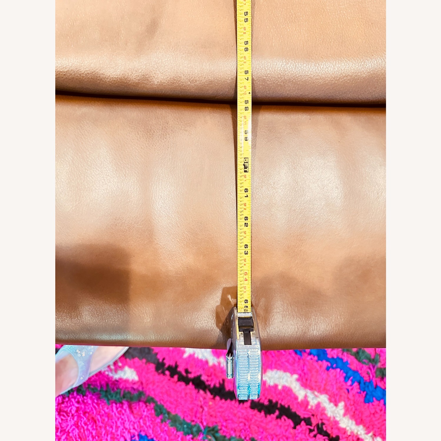 Mustang Brown Leather Power Reclining Sofa - image-9