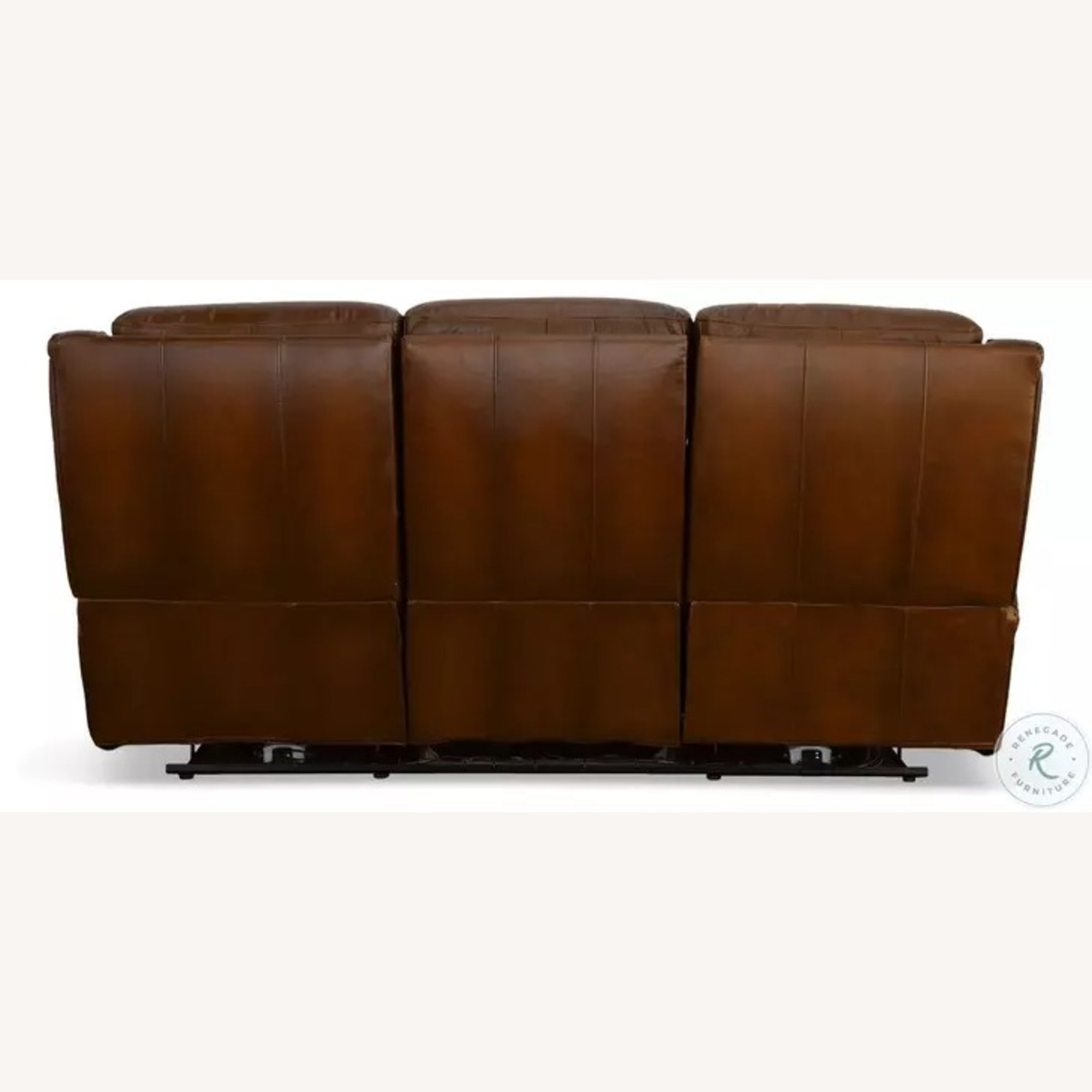 Mustang Brown Leather Power Reclining Sofa - image-16