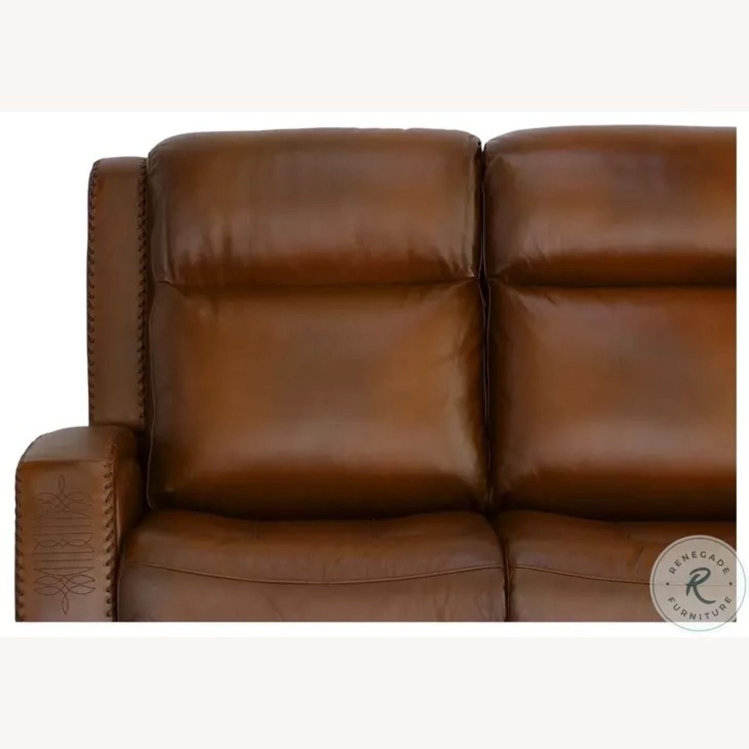 Mustang Brown Leather Power Reclining Sofa - image-19
