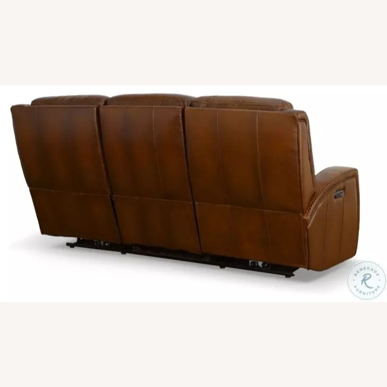 Mustang Brown Leather Power Reclining Sofa - image-17
