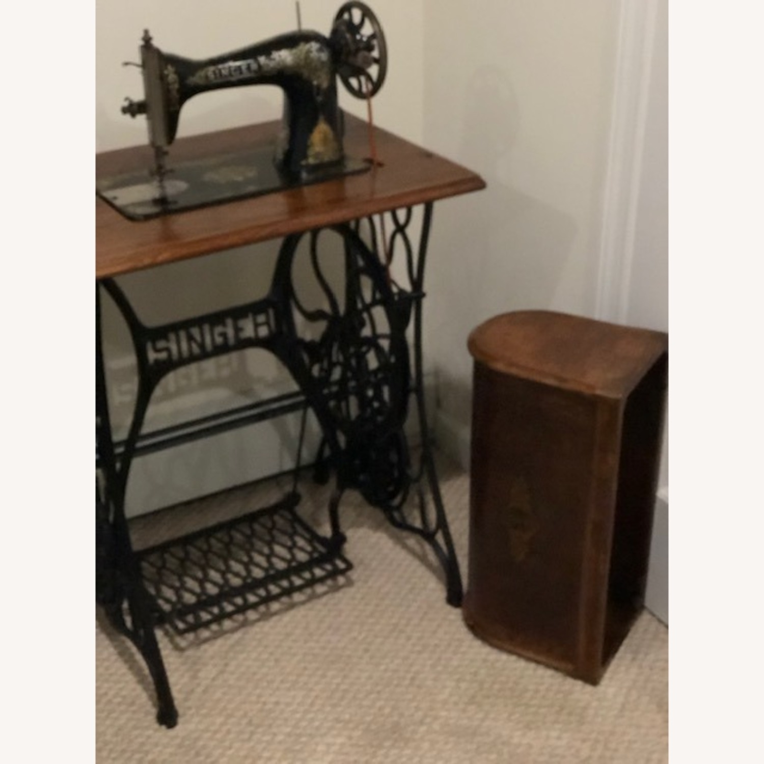 Vintage/Antique Dark Brown Bar Cart - image-6