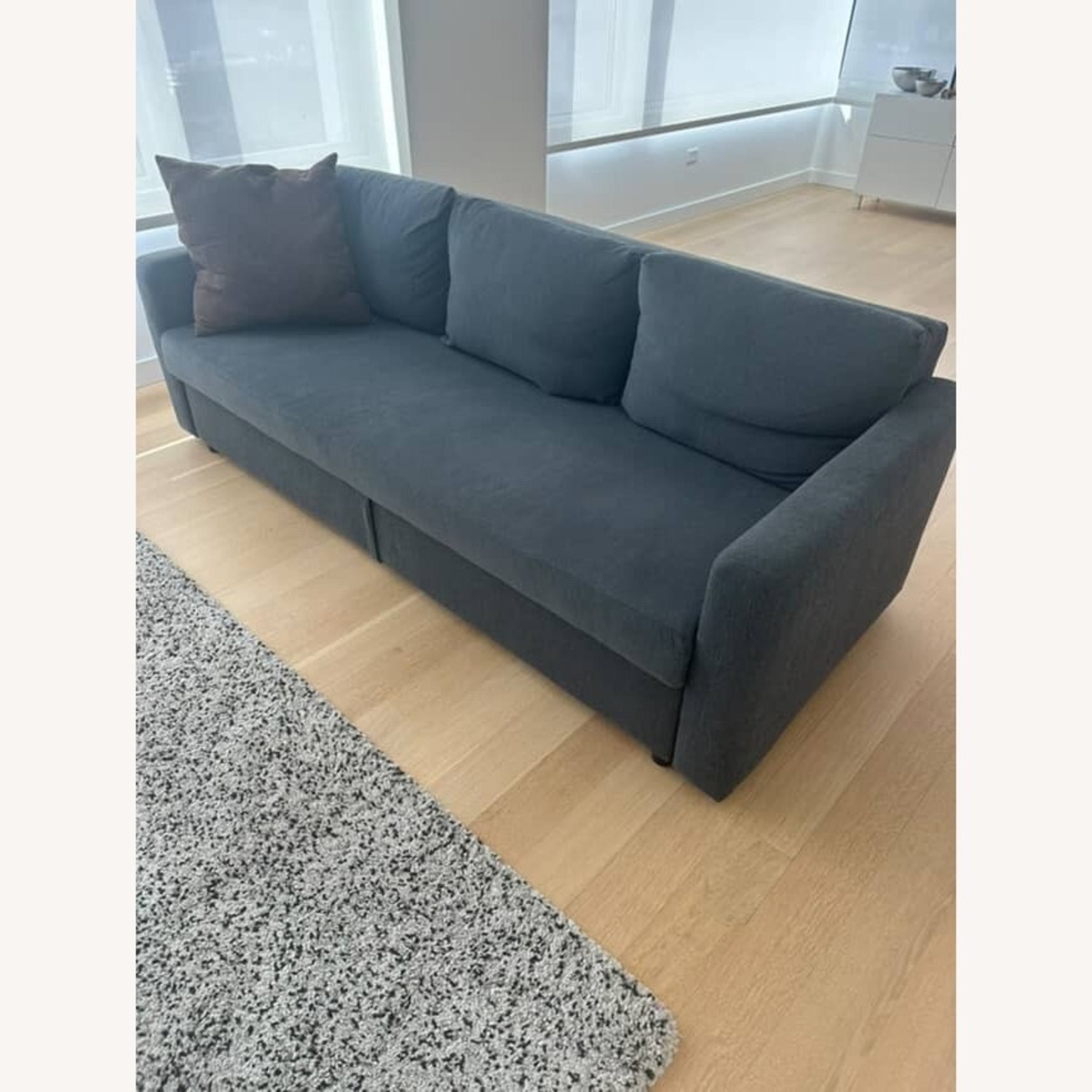 IKEA Dark Gray Fabric Sleeper Sofa - image-1
