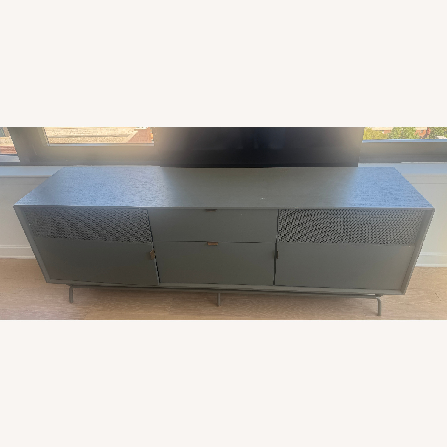 Blu Dot Center Console - Gray Dang 2 Door/2Drawer - image-1