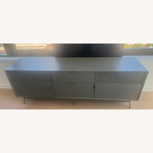 Used Blu Dot Center Console - Gray Dang 2 Door/2Drawer for sale on AptDeco