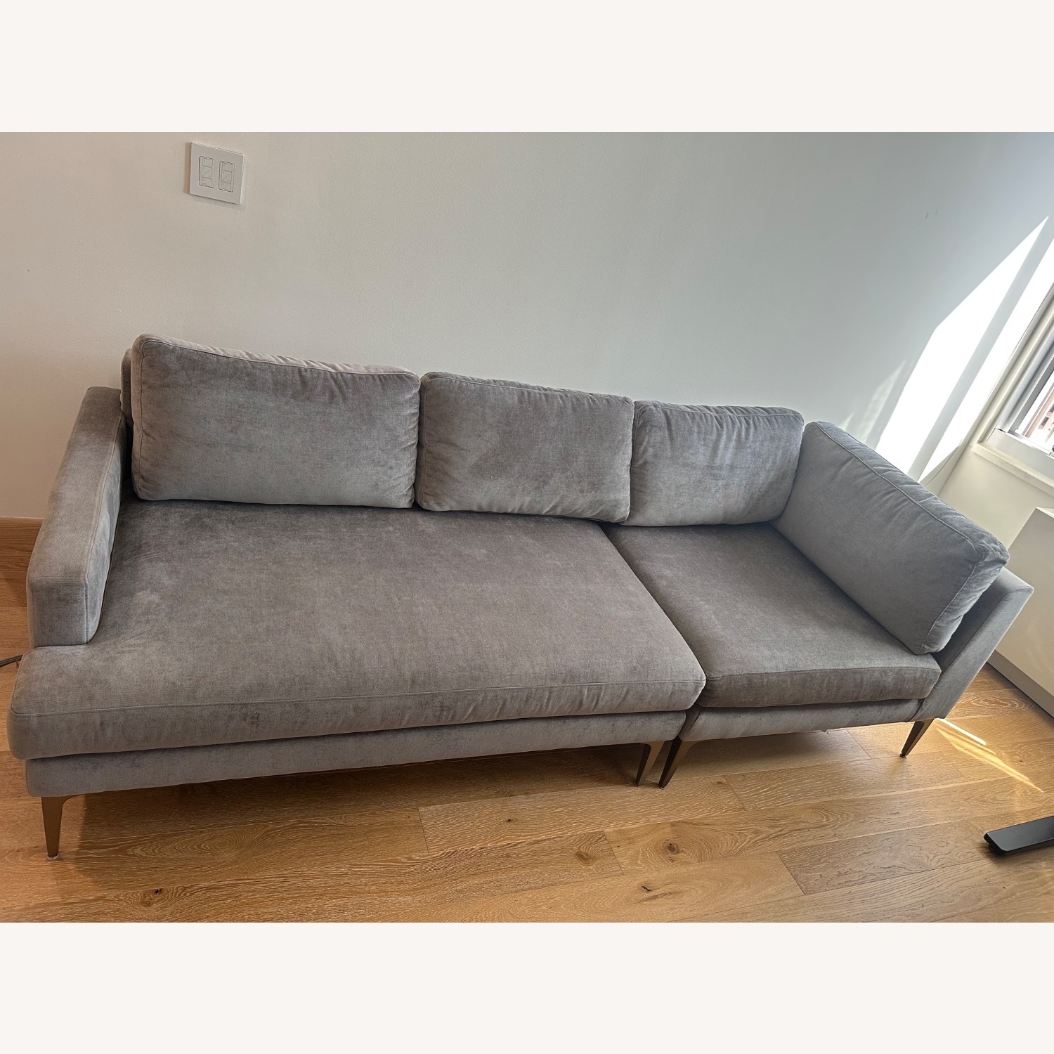 West Elm Andes Dark Gray 3+ Seater Sofa - image-3