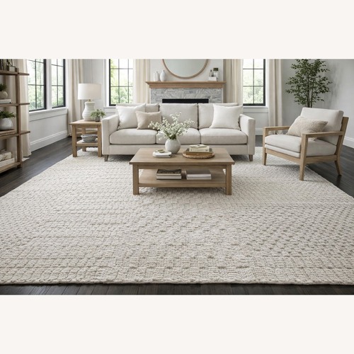 Used RH Mellal Wool Rug – 8x10 – Ivory for sale on AptDeco