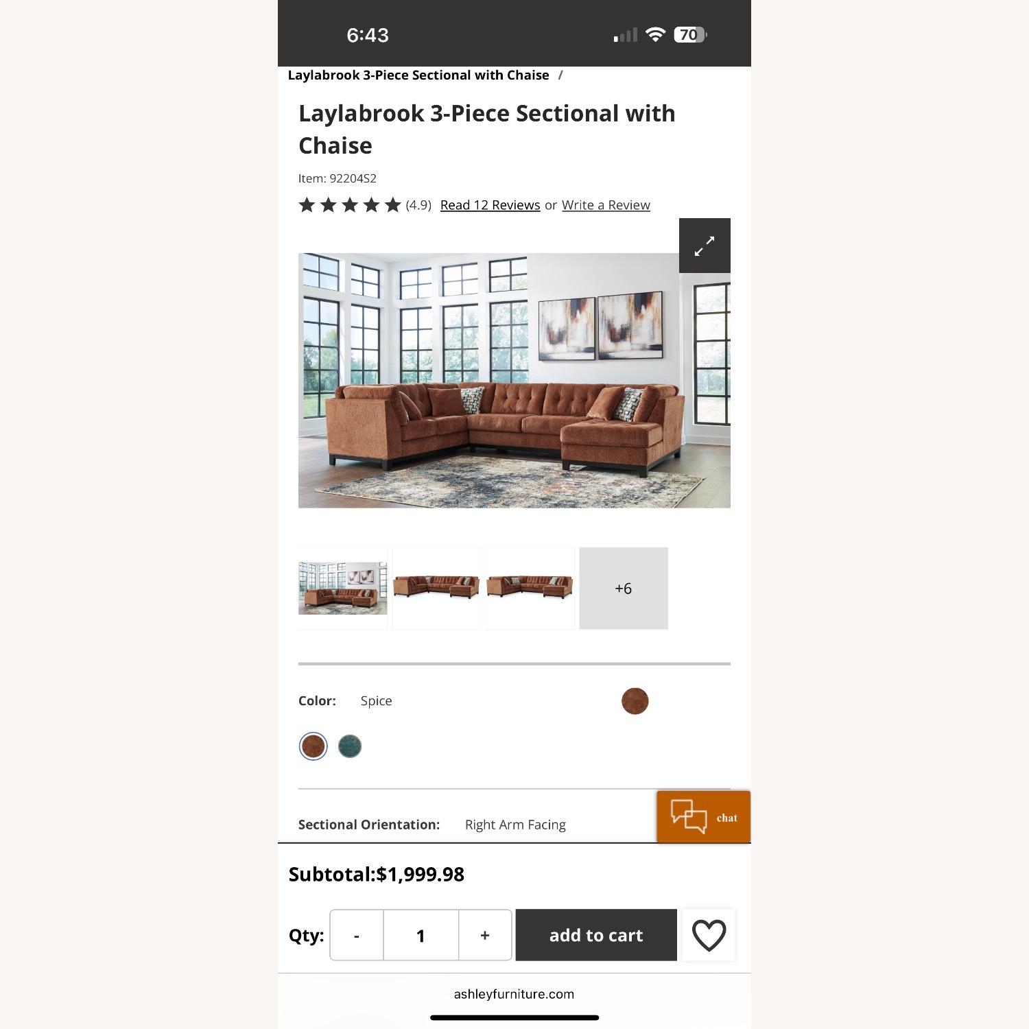 Ashley Furniture Leylabrook 3+ Piece Sectional - image-3