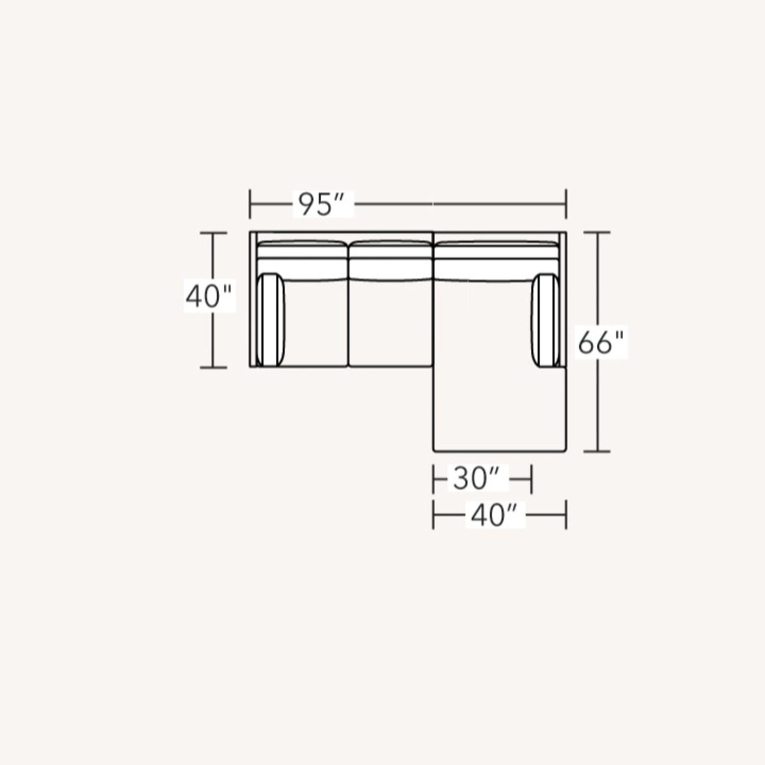 Benchmade Modern Skinny Fat Sofa w Chaise - image-7