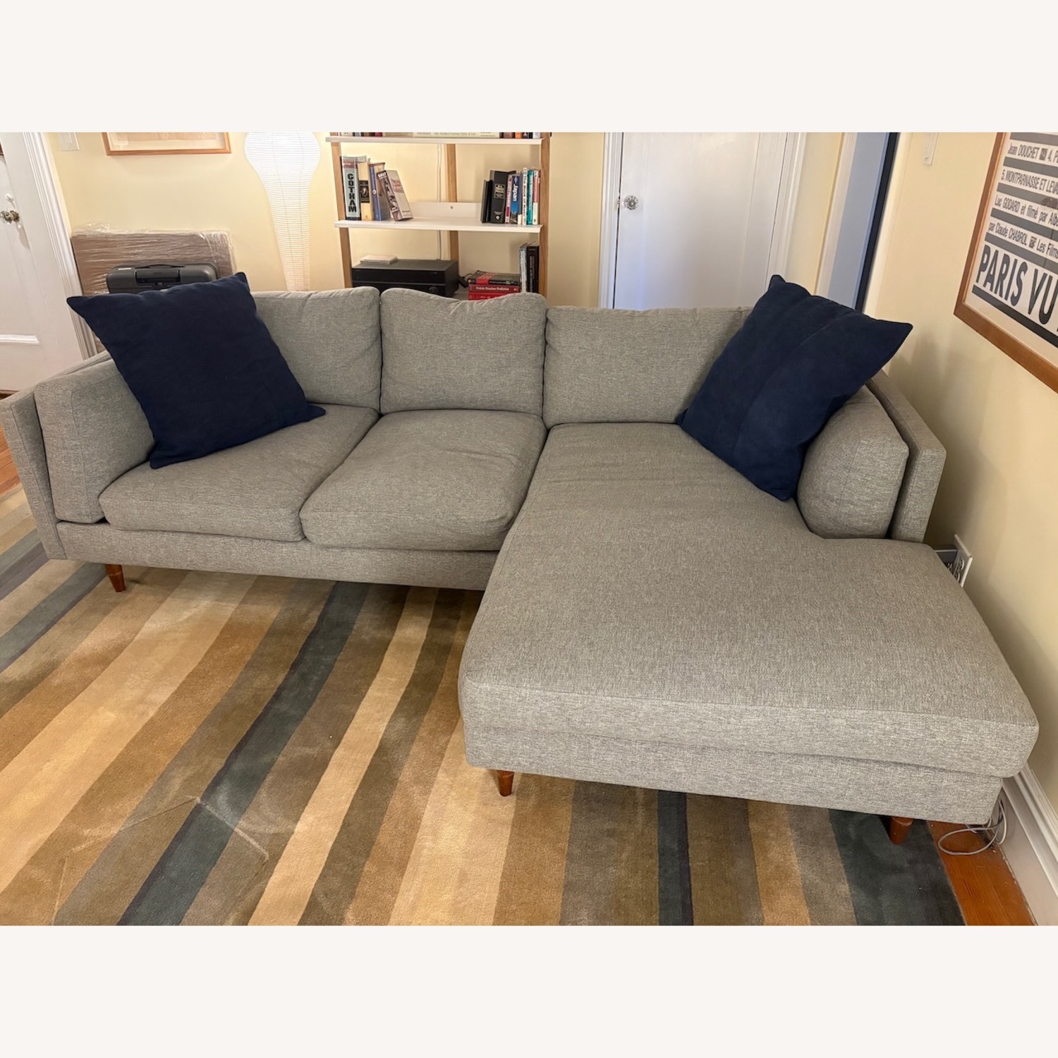 Benchmade Modern Skinny Fat Sofa w Chaise - image-1