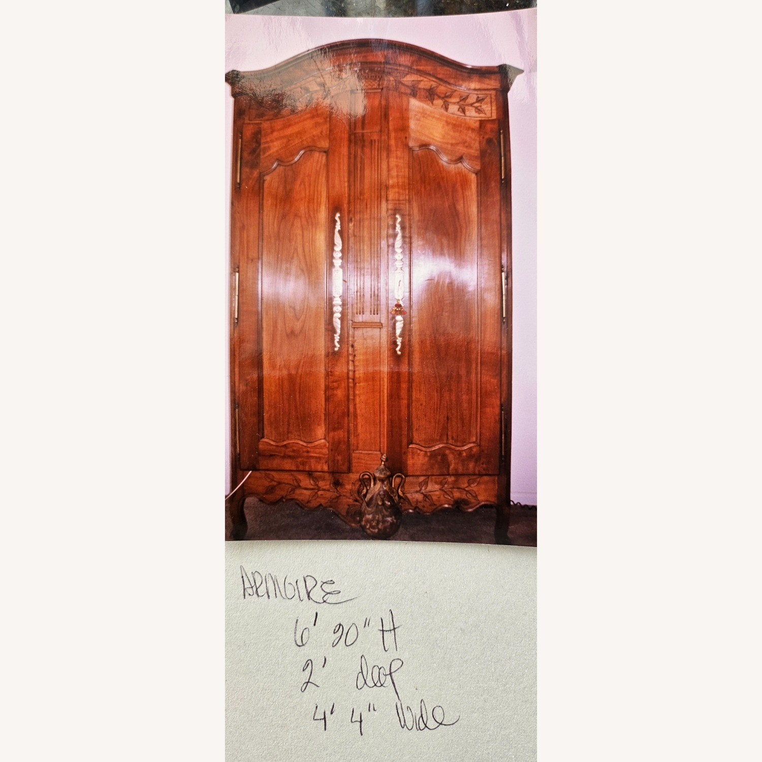 Cherry Wood Armoire - image-3