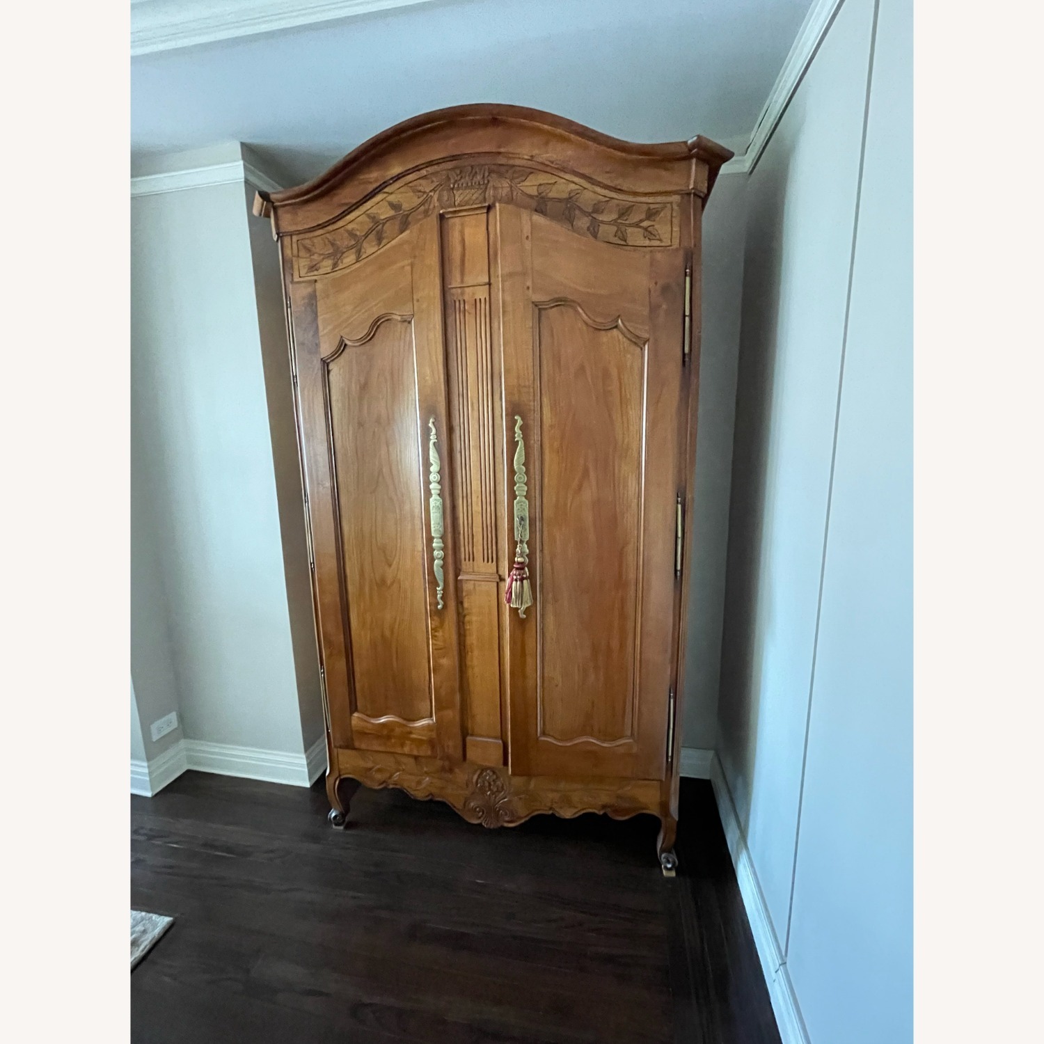 Cherry Wood Armoire - image-1