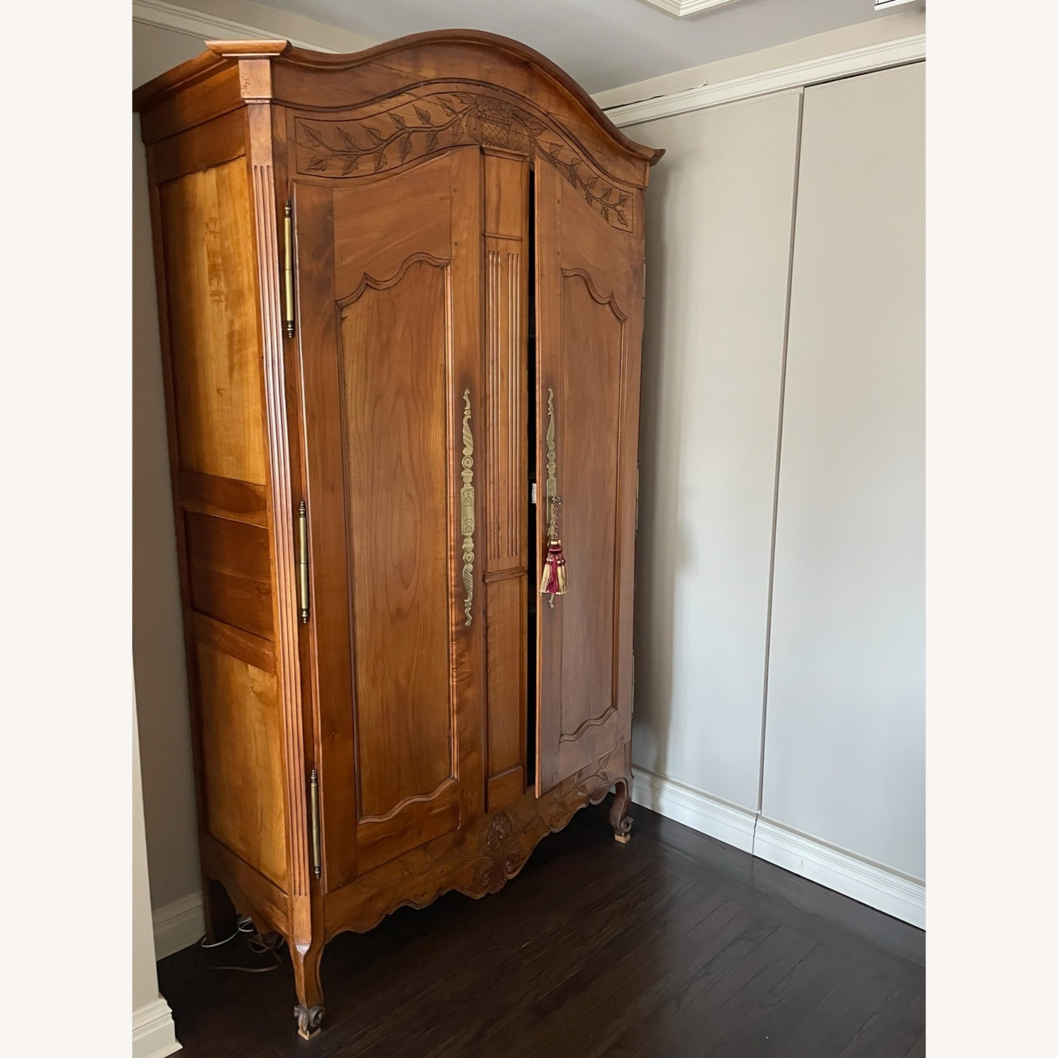 Cherry Wood Armoire - image-2