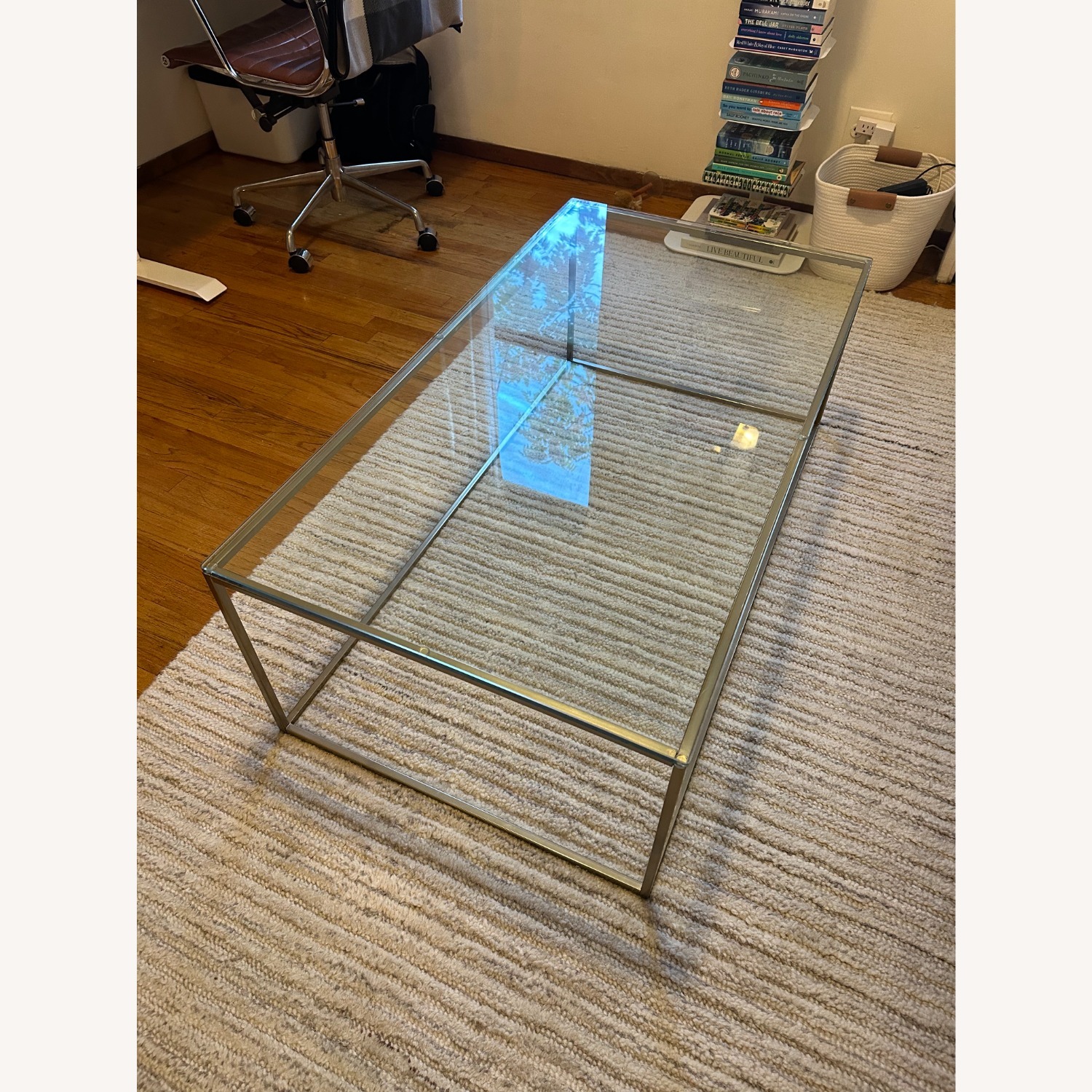 West Elm Streamline Glass Coffee Table - image-2