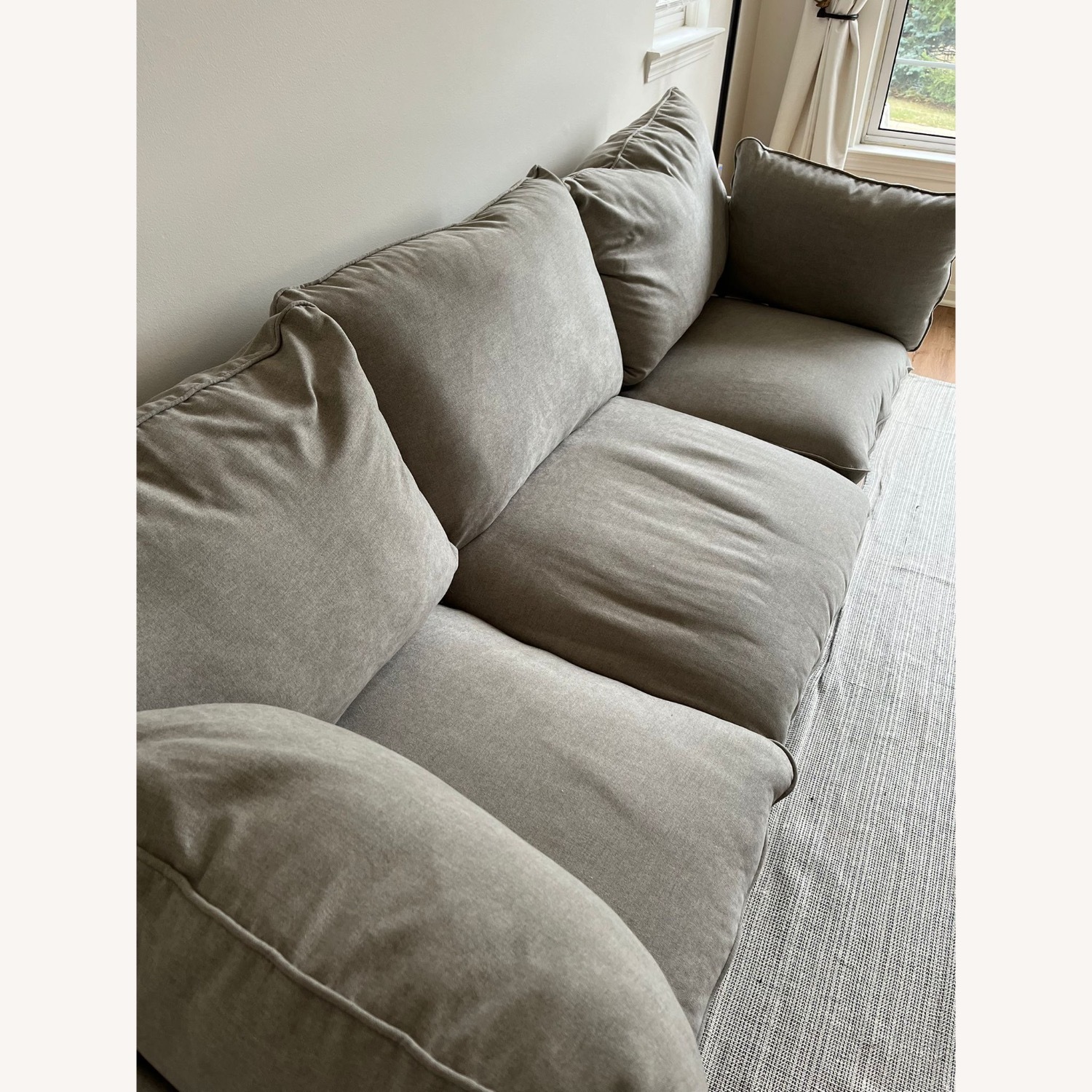Floyd Light Gray Fabric 3+ Seater Sofa - image-5