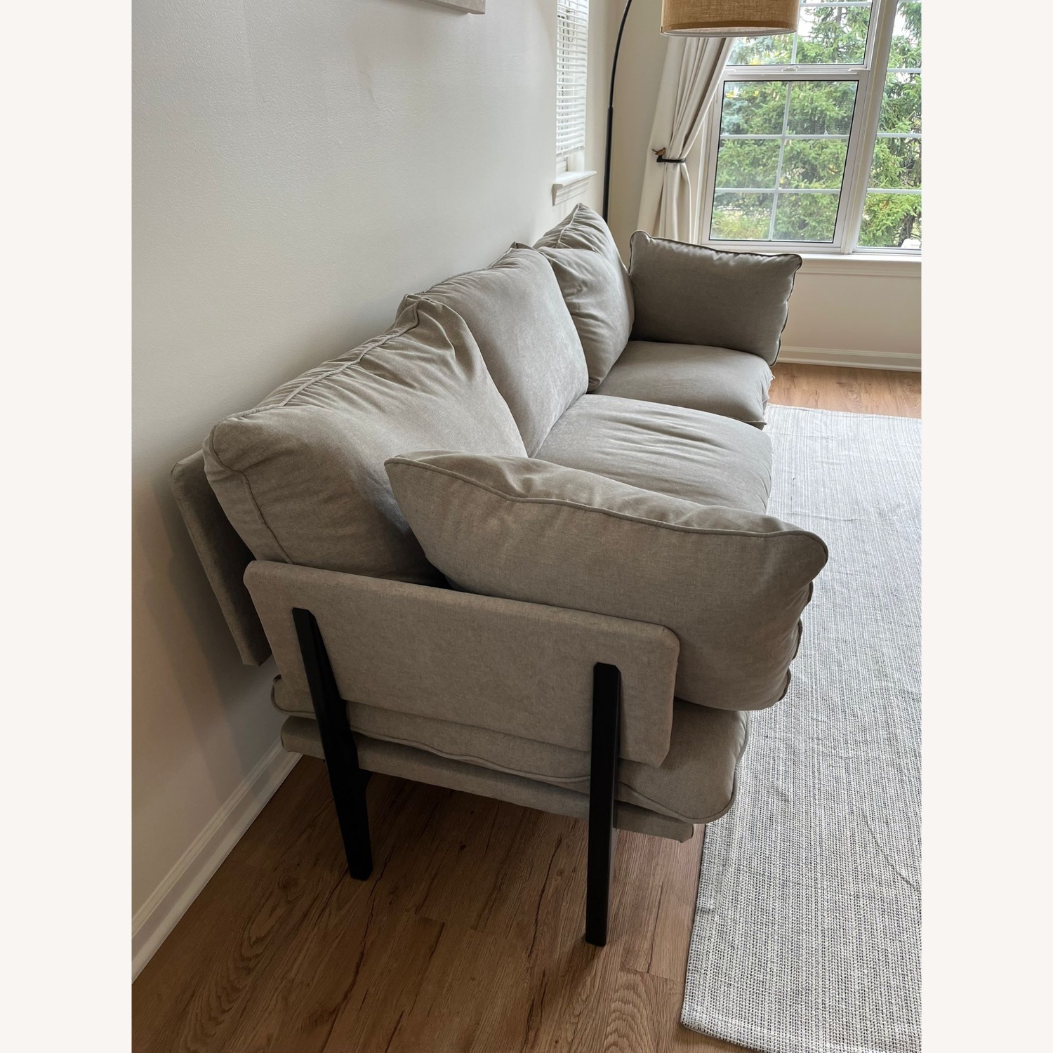 Floyd Light Gray Fabric 3+ Seater Sofa - image-3