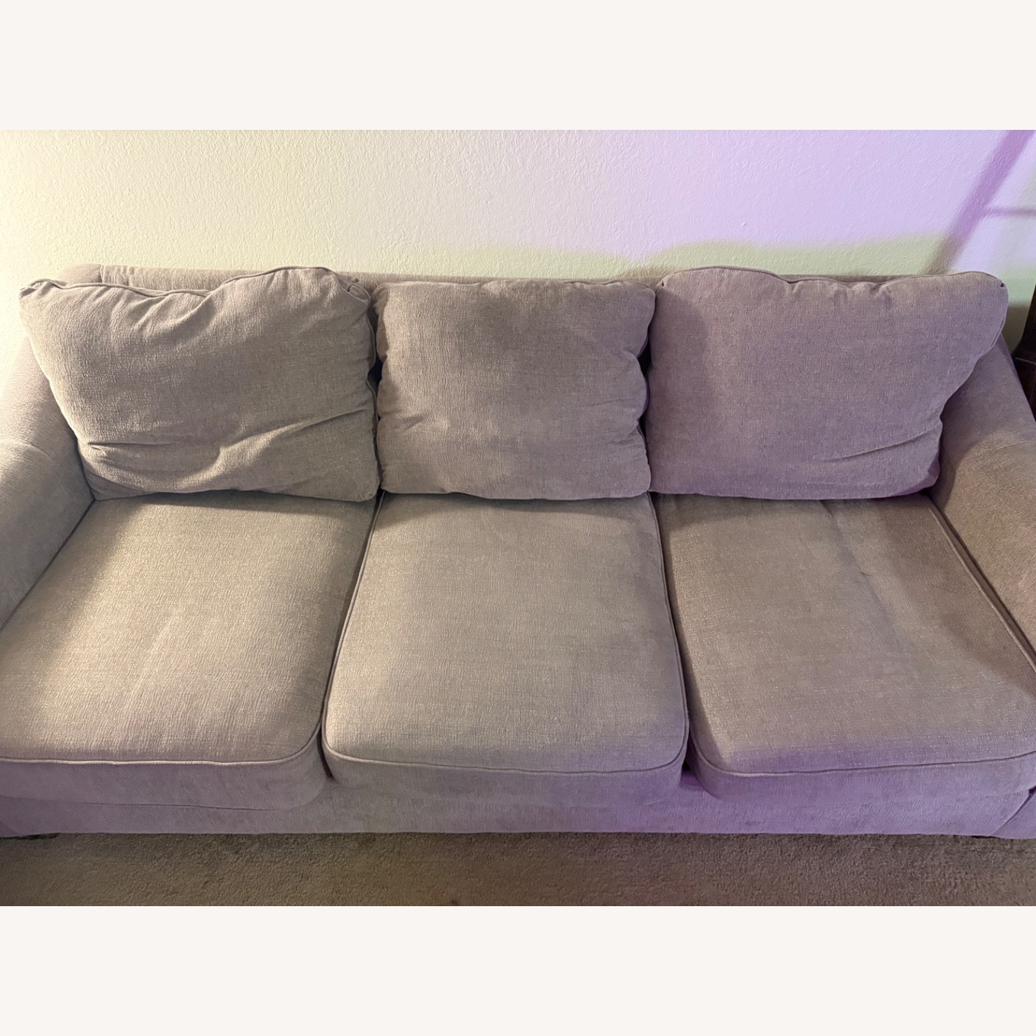 Light Gray Fabric 3+ Seater Sofa - image-1