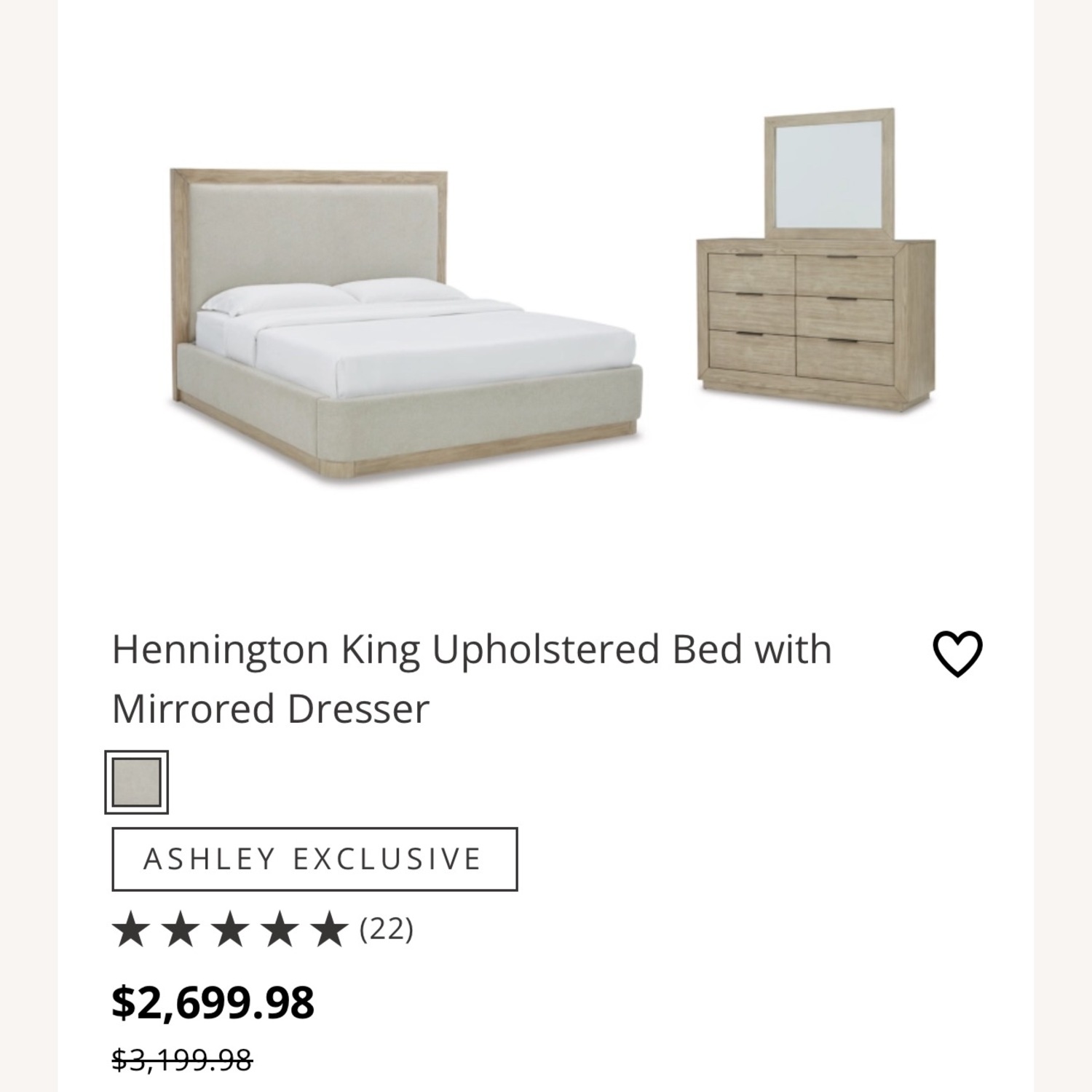 Ashley Hennington Natural King Bed - image-1