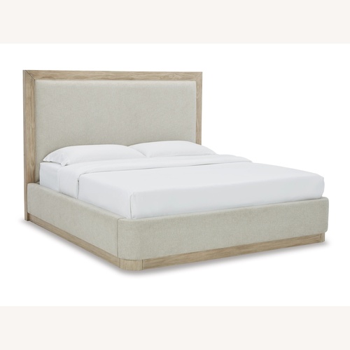 Used Ashley Hennington Natural King Bed for sale on AptDeco