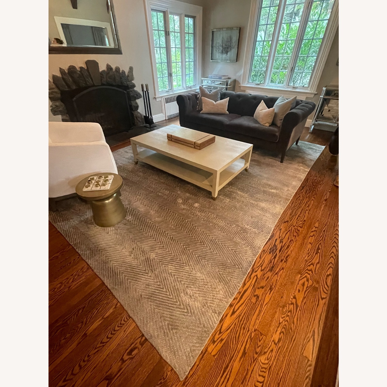 Restoration Hardware Light Gray Area Rug 9' x 12' - image-7