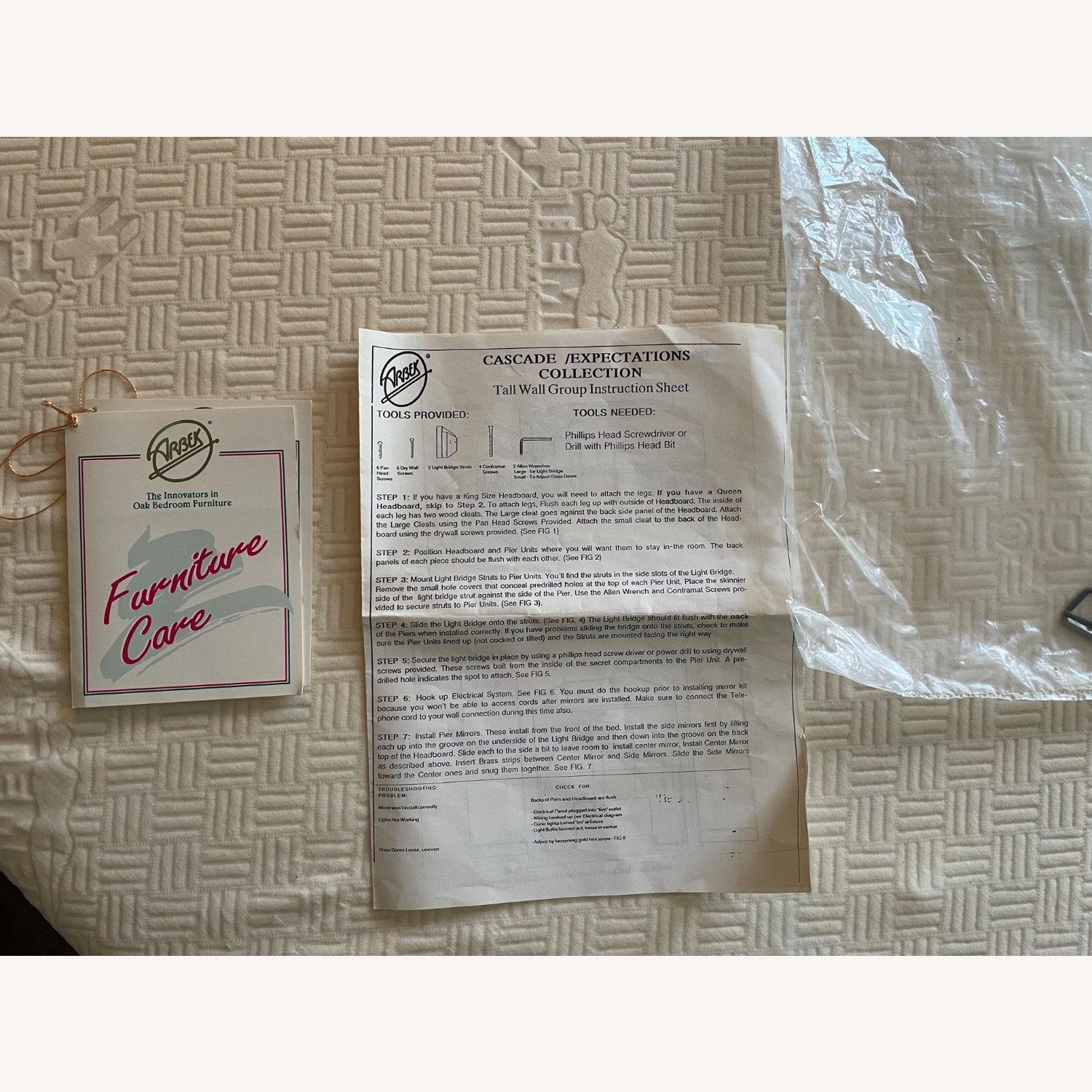 Vintage Arbek Oak Wall Unit storage Bed CalKing - image-17