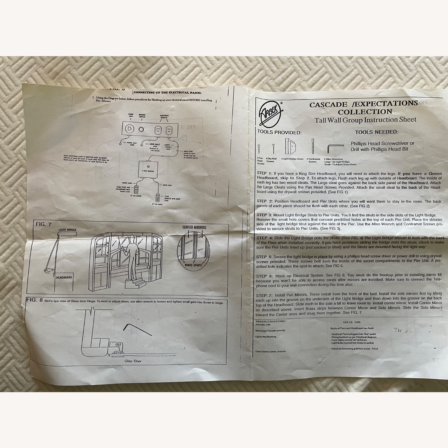 Vintage Arbek Oak Wall Unit storage Bed CalKing - image-15