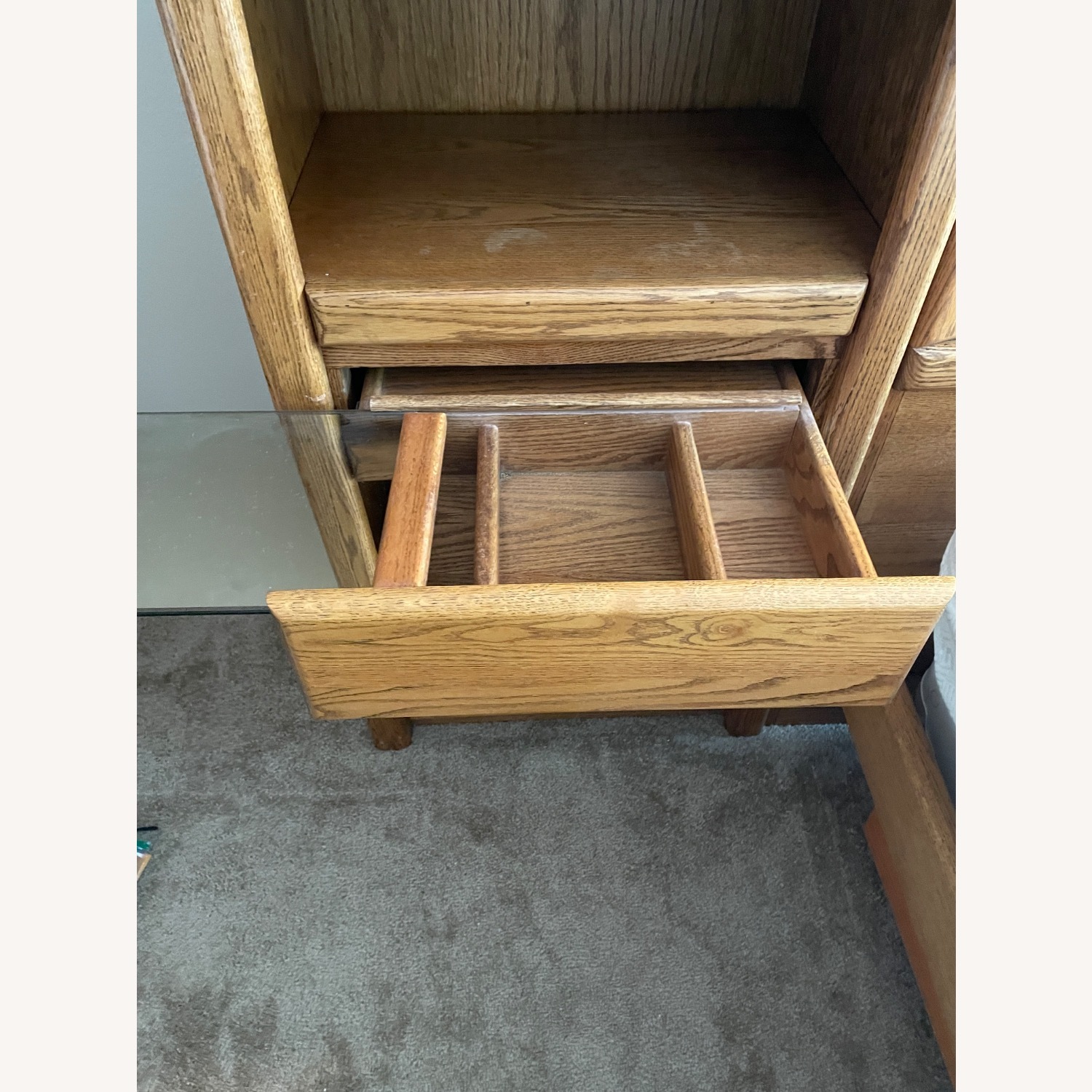 Vintage Arbek Oak Wall Unit storage Bed CalKing - image-10